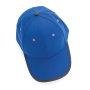 Impact AWARE™ 6 panel 280gr recycled katoen cap met bies, blauw