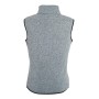 Ladies' Knitted Fleece Vest - light-grey-melange/red - XXL