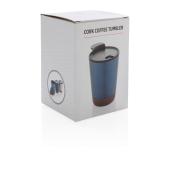 Kurk koffiebeker, blauw
