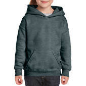 Gildan Sweater Hooded HeavyBlend for kids 446 dark heather XS