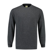 L&S Sweater Set-in Crewneck antracite XXXL
