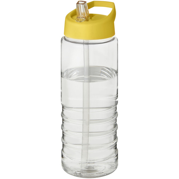 H2O Active® Treble 750 ml spout lid sport bottle - Transparent/Yellow