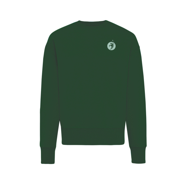 Iqoniq Kruger gerecycled katoen relaxed sweater, forest green (XXXL)