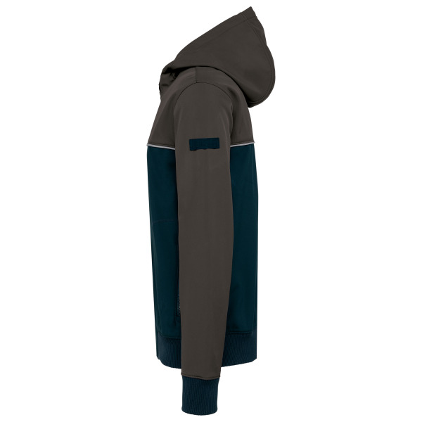 3-laags unisex softshelljas in twee kleuren Navy / Dark Grey M