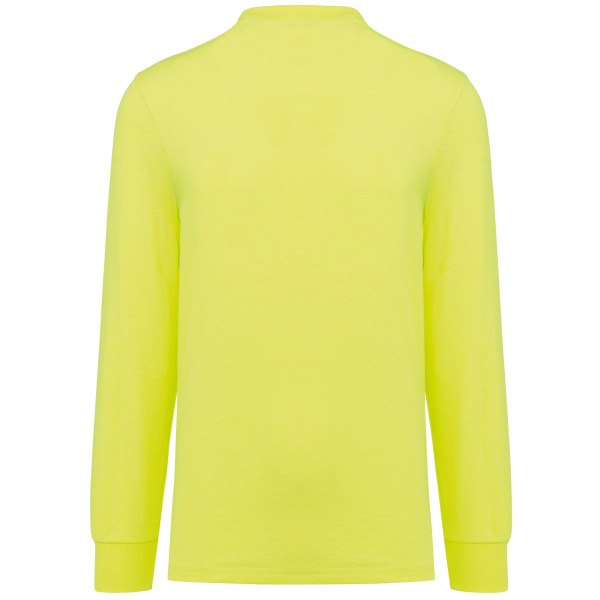 Ecologisch uniseks T-shirt met lange mouwen Fluorescent Yellow XXS