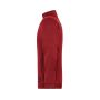 Men's Knitted Workwear Fleece Jacket - SOLID - - red-melange/black - 6XL