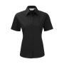 Ladies' Poplin Shirt - Black - XS (34)