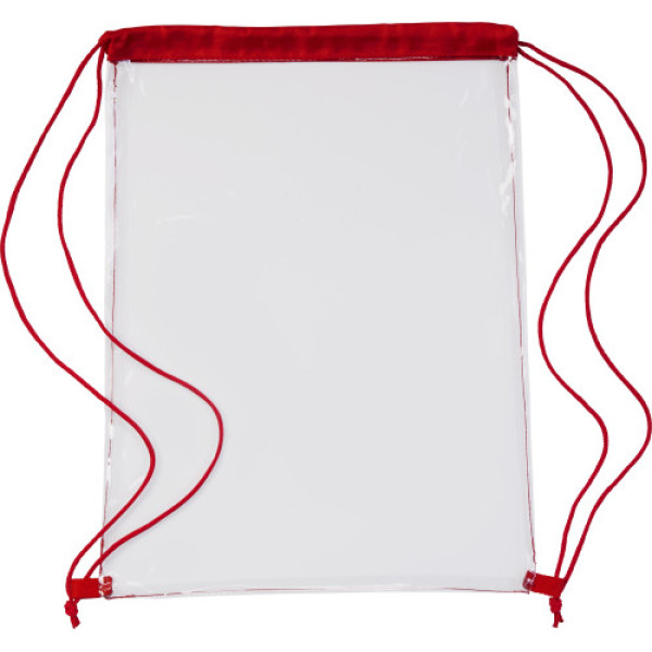 Transparante rugzak (PVC) Kiki rood
