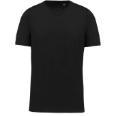 Heren-t-shirt Supima® V-hals korte mouwen Black M