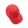 Impact AWARE™ 5 panel 280gr recycled katoenen cap, luscious red