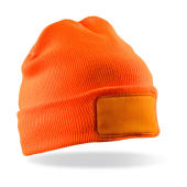 Double Knit Thinsulate™ Printers Beanie - Fluorescent Orange - One Size