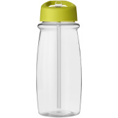 H2O Active® Pulse 600 ml sportfles met tuitdeksel - Transparant/Lime