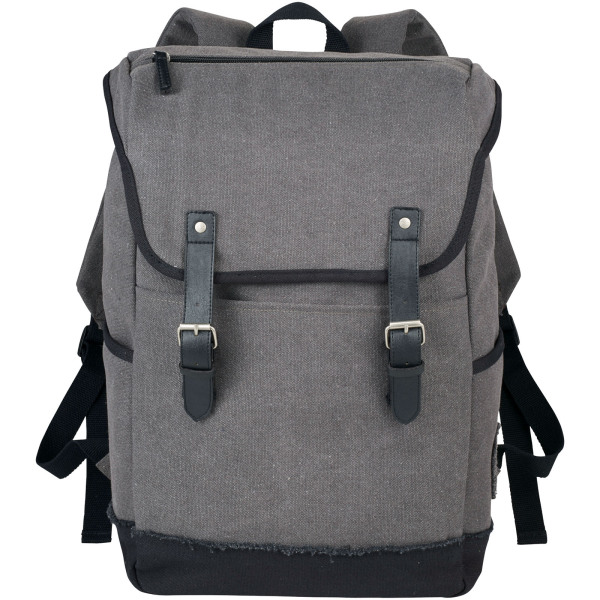 Hudson 15.6" laptop backpack 13L - Heather grey/Solid black
