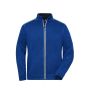 Men's Knitted Workwear Fleece Jacket - SOLID - - dark-royal-melange/navy - 6XL