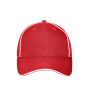MB6234 6 Panel Workwear Cap - SOLID - - red - one size