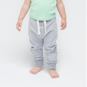 Baby Sweatpants - Heather Grey Melange - 6-12