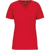 Dames-t-shirt BIO150 V-hals Red S