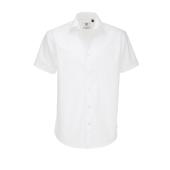 B&C Black Tie Shortsleeve Men, White, S