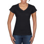 Gildan T-shirt V-Neck SoftStyle SS for her 426 black S