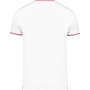 Heren-t-shirt piqué V-hals White / Navy / Red M