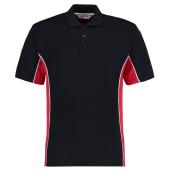Track Poly/Cotton Piqué Polo Shirt, Navy/Red, XXL, Kustom Kit