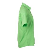 Ladies' Shirt Shortsleeve Poplin - lime-green - 3XL