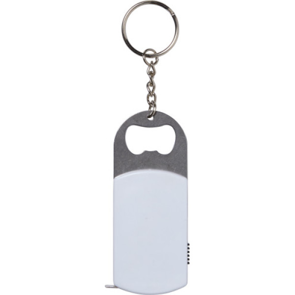 ABS key holder with bottle opener white