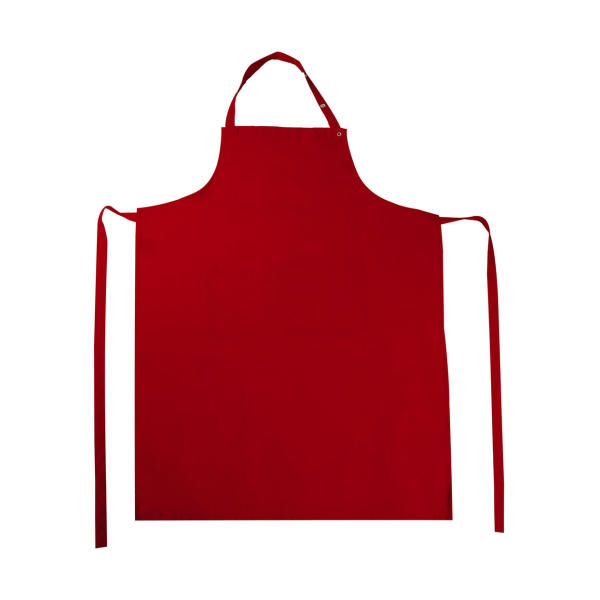 AMSTERDAM Bib Apron with Pocket - Red - One Size