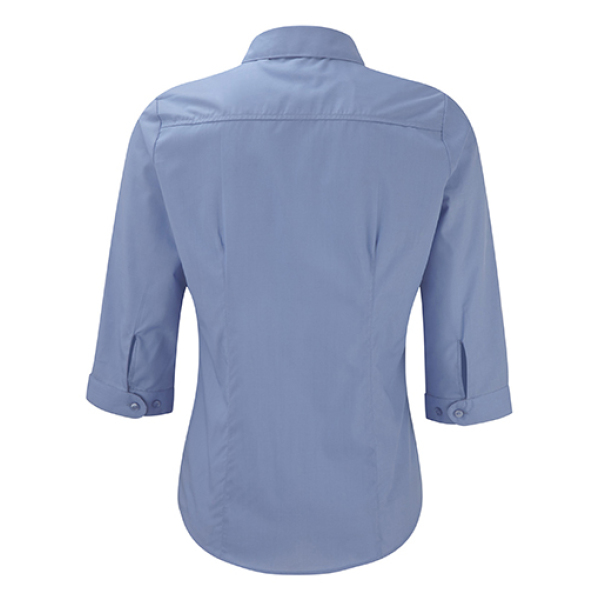 3/4 sleeve Poplin Shirt - Corporate Blue - 4XL