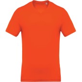 Men's V-neck short sleeve T-shirt Orange M
