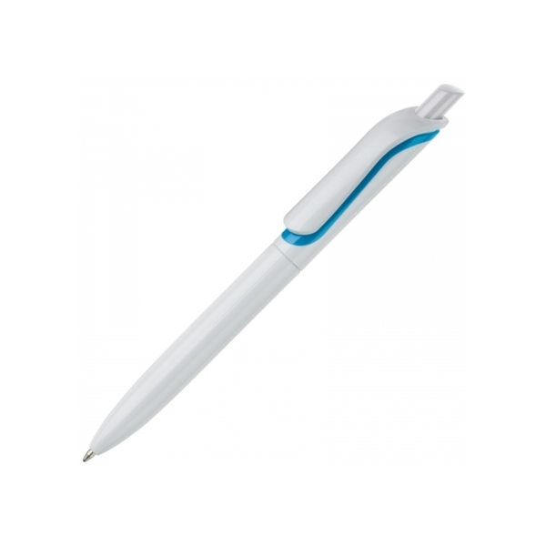 Ball pen Click-Shadow protect - White / Light Blue