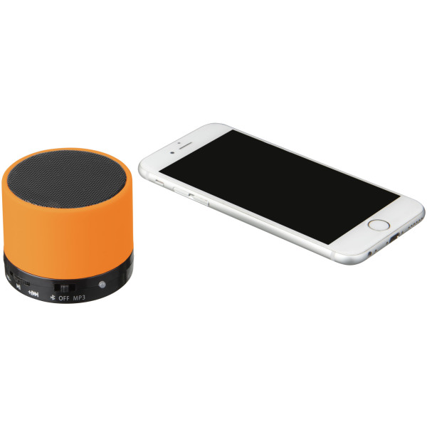 Duck cilinder Bluetooth® speaker met rubberen afwerking - Oranje