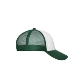 MB6239 6 Panel Mesh Cap wit/donkergroen one size