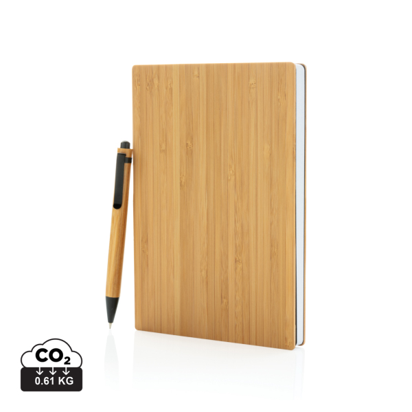 A5 Bamboe notitieboek & pen set