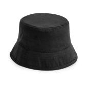 Organic Cotton Bucket Hat - Black - S/M (58cm)