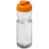 H2O Active® Base 650 ml sportfles met flipcapdeksel - Transparant/Oranje