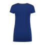 L&S T-shirt V-neck cot/elast SS for her royal blue L