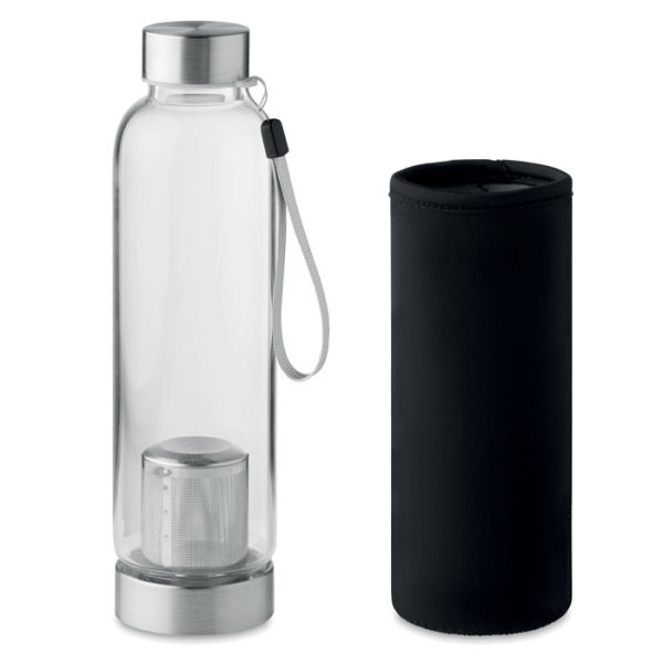 Single wall glass water bottle 500ml UTAH TEA