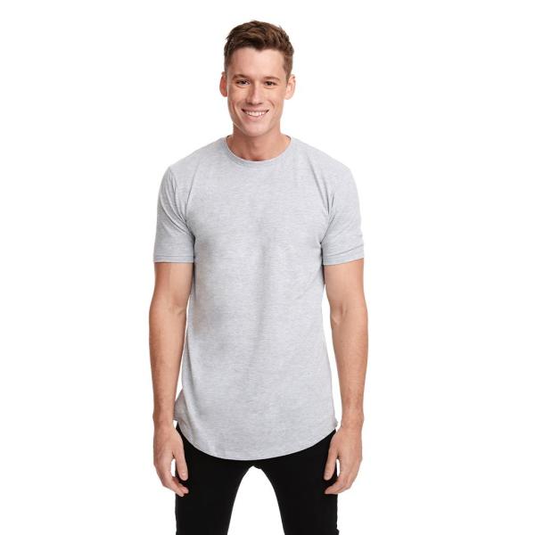 Apparel Long Body Cotton T-Shirt, Black, L, Next Level