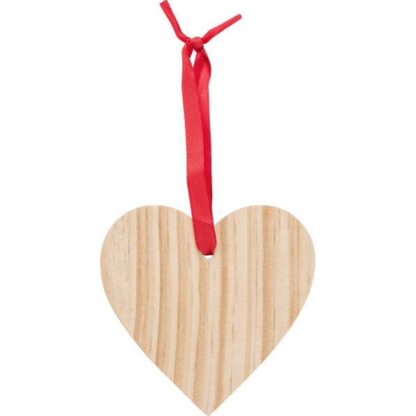 Wooden Christmas ornament Heart