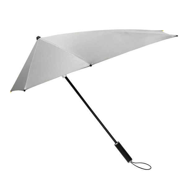 STORMaxi - Arodynamische stormparaplu - Handopening - Windproof -  92 cm - Zwart / Zilver