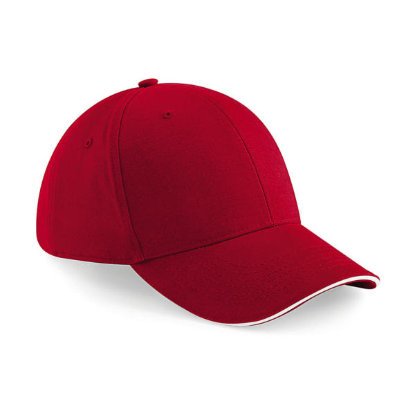 Athleisure 6 Panel Cap - Classic Red/White - One Size
