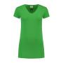 L&S T-shirt V-neck cot/elast SS for her lime L