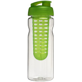 H2O Active® Base Tritan™ 650 ml sportfles en infuser met flipcapdeksel - Transparant/Lime