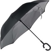 Omgekeerde, handenvrije paraplu Black / Slate Grey One Size