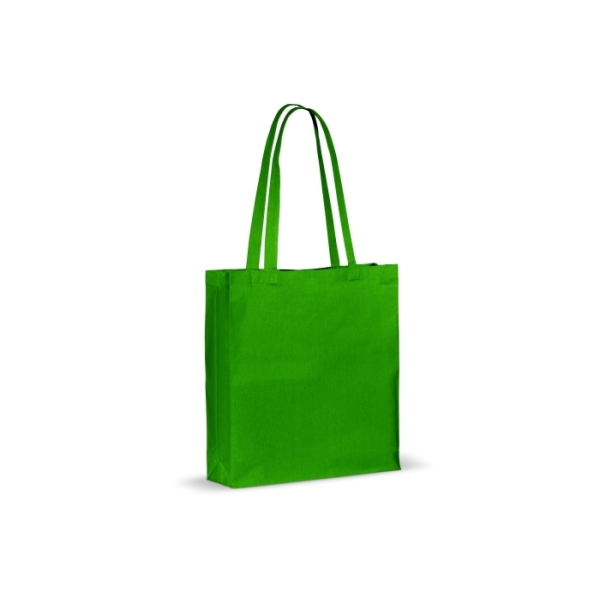 Recycled cotton bag with gusset 140g/m² 38x10x42cm - Dark Green