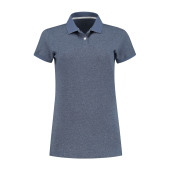 L&S Polo Heather Mix SS for her heather navy 2XL