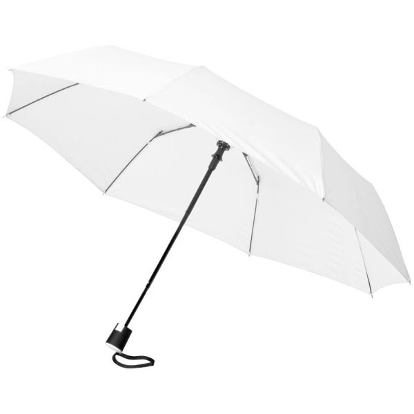 Wali 21'' opvouwbare automatische paraplu - Wit