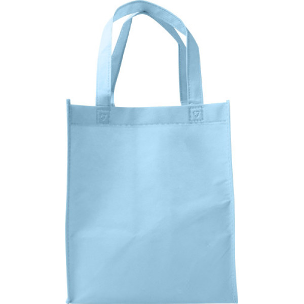 Nonwoven (80 gr/m²) shopping bag. Kira light blue