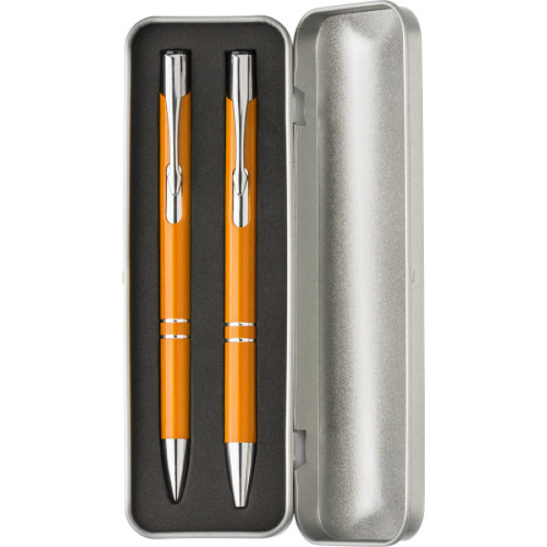 Aluminium writing set orange